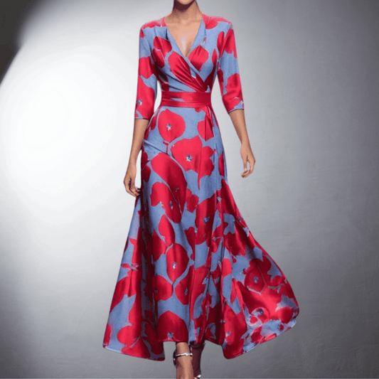 Elegante Avondjurk met Bloemenpracht